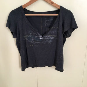 Free People Cropped Vintage Graphic Tee